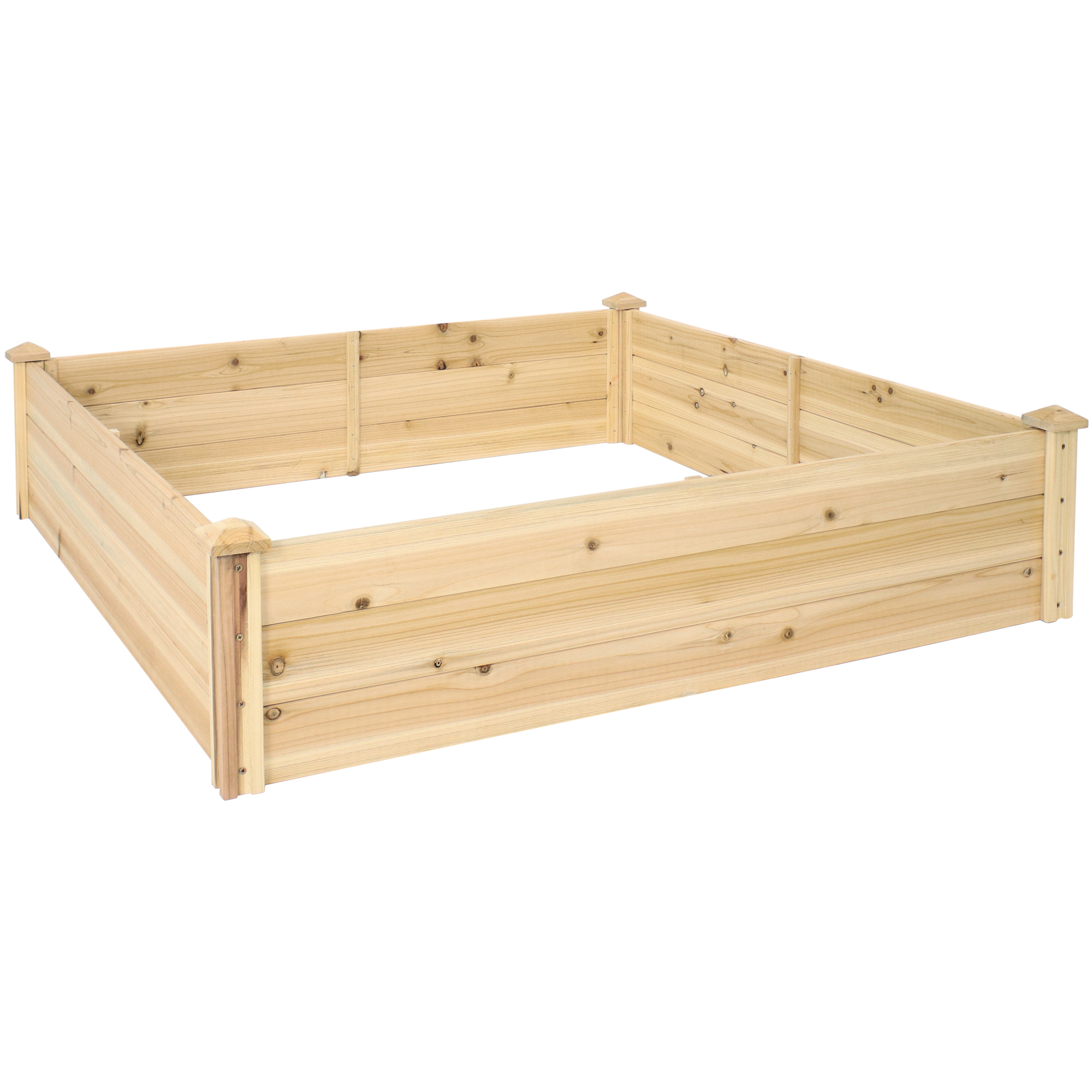 Sunnydaze Decor, Outdoor Square Wood Raised Garden Bed, Model# HB-710